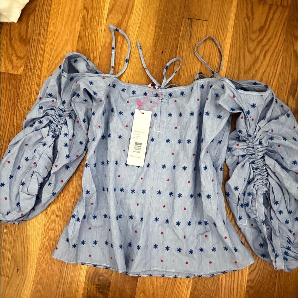 Parker Off-Shoulder Bubble Sleeve Top NWT Size XS